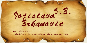 Vojislava Brkanović vizit kartica